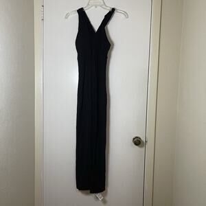 NEW! ASOS DESIGN twisted asymmetric off shoulder midi black bodycon dress US 6